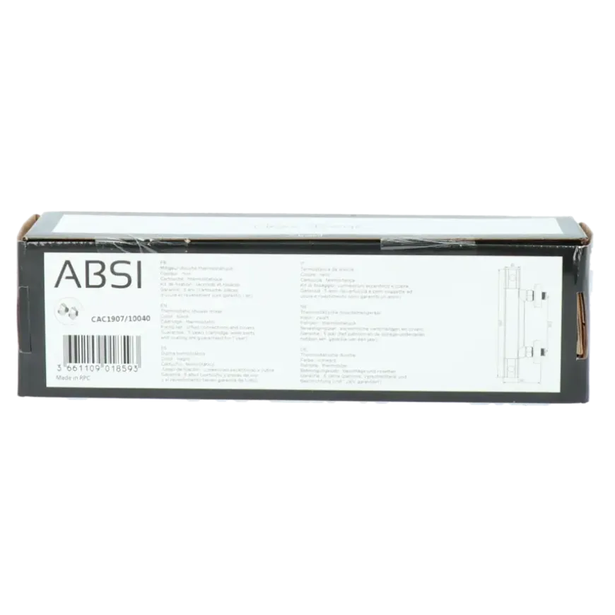 Absolut thermostatische douchekraan Absi Zwart 15cm