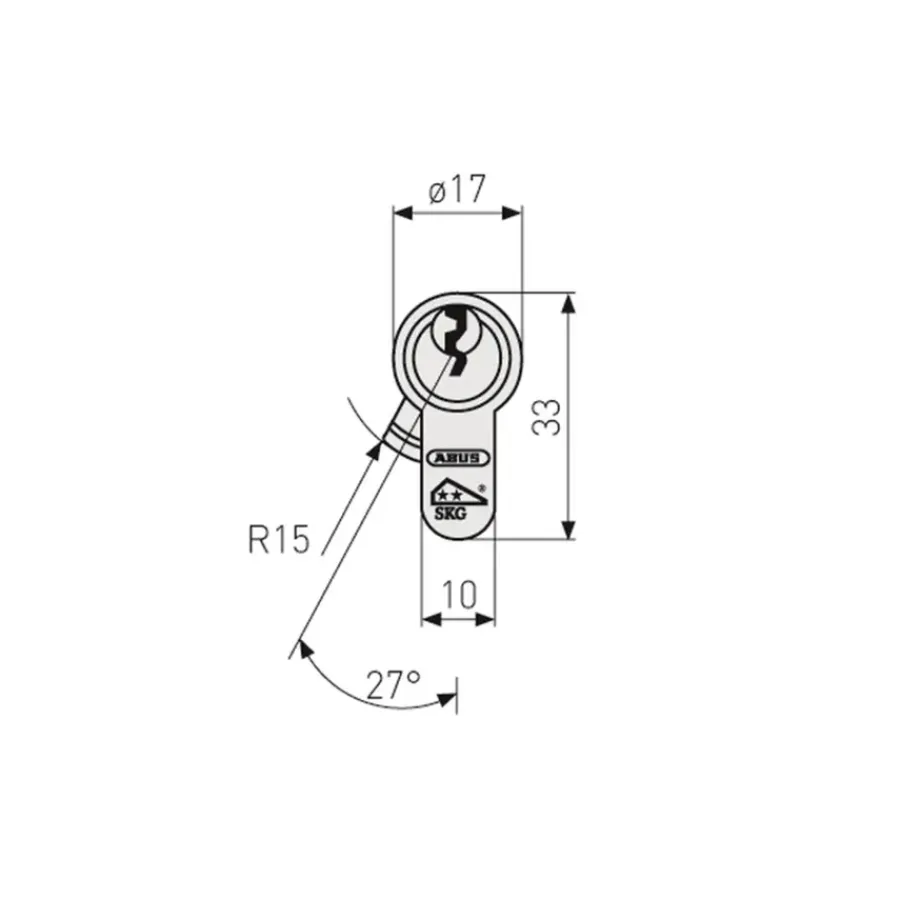 Cilinders|Cilinders > Abus deurcilinder E60NP 35/45