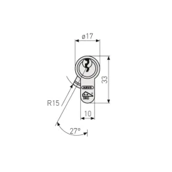 Cilinders|Cilinders > Abus deurcilinder E60NP High Security 30/30 mm twins