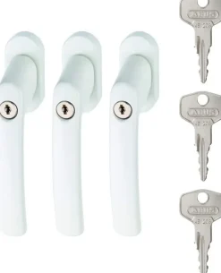 Raambeslag|Raamsluiting > Abus raamboom wit met slot 3 stuks