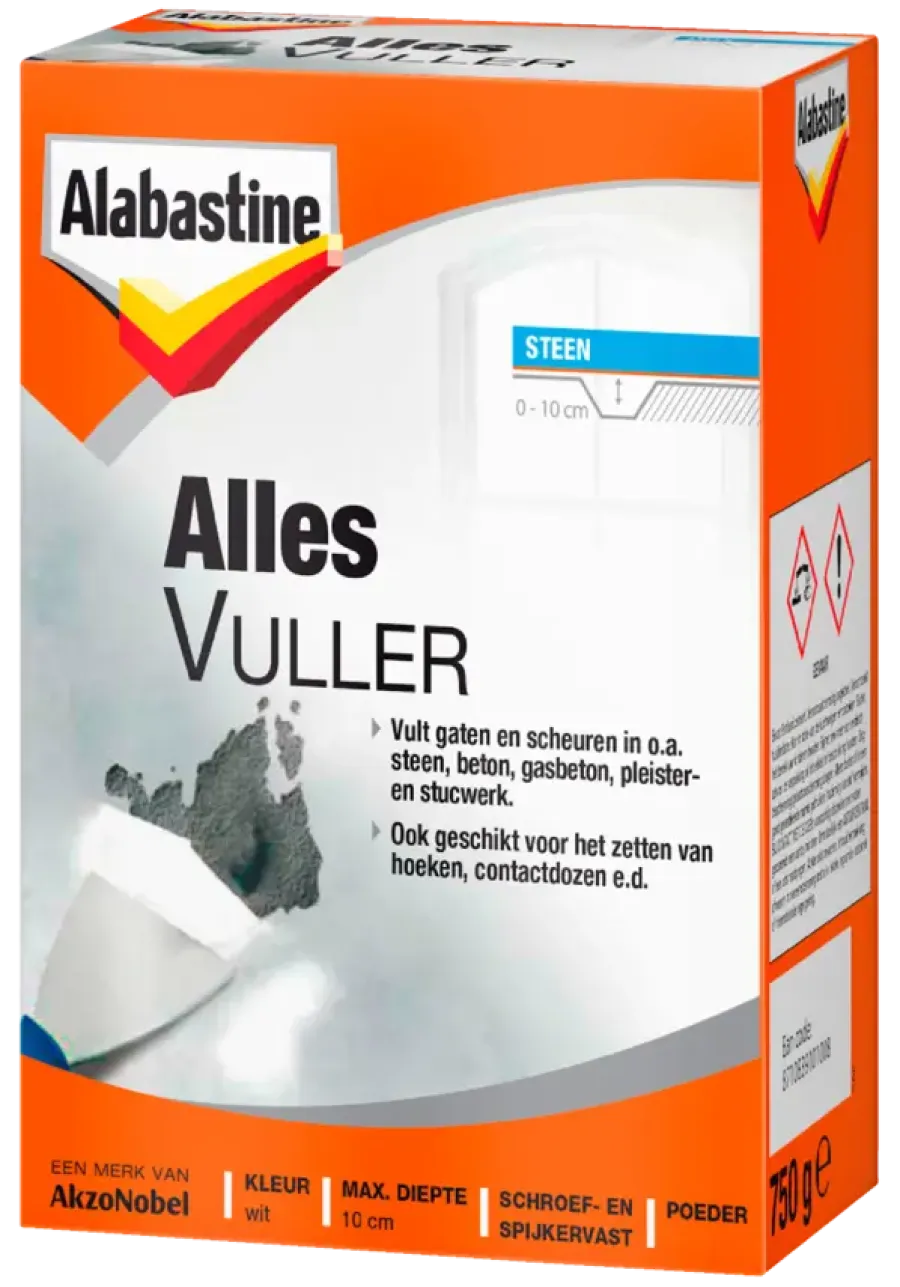 Allesvuller|Gips- & Muurvuller > Alabastine allesvuller wit 750 g