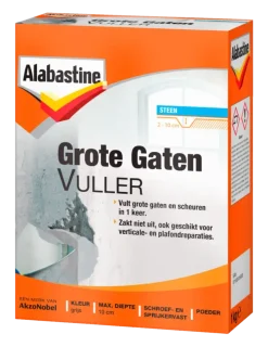 Gipsvuller|Gips- & Muurvuller > Alabastine muurvuller grote gaten 1 kilogram