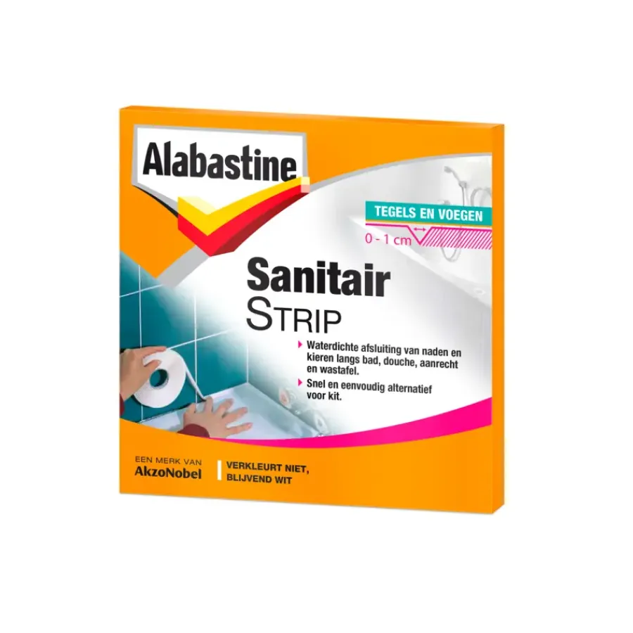 Overige Tape > Alabastine sanitairstrip wit 5 m