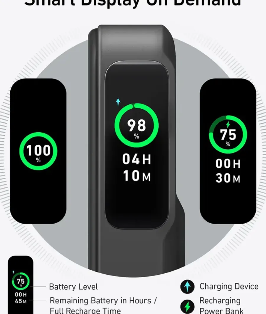 Batterijladers|Computeraccessoires > Anker MagGo draadloze powerbank magnetisch snelladen 10.000 mAh zwart