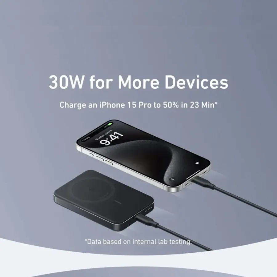 Batterijladers|Computeraccessoires > Anker MagGo Slim powerbank snelladen 10.000 mAh zwart