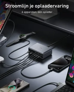 Batterijladers|Computeraccessoires > Anker Prime oplader snelladen tot 200W (6 poorten)