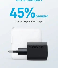 Batterijladers|Computeraccessoires > Anker 323 USB-C dual snellader zwart