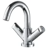 Aqualino Wastafelkraan Fortore 2-knops met Waste Chroom