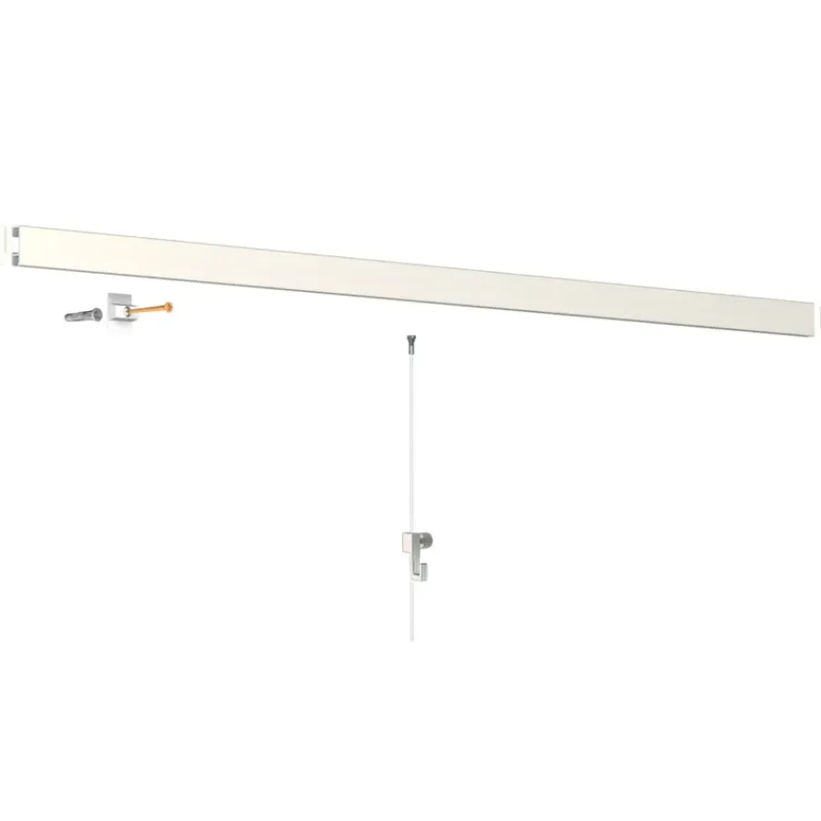 Bevestiging Wand- & Plafondbekleding > Artiteq Click Rail schilderij ophangsysteem compleet 6 meter créme-wit RAL 9010