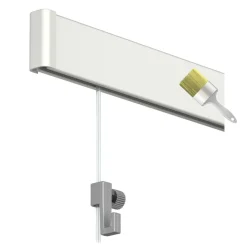 Bevestiging Wand- & Plafondbekleding > Artiteq Click Rail schilderij ophangsysteem compleet 4 meter wit RAL 9016 overschilderbaar