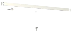 Bevestiging Wand- & Plafondbekleding > Artiteq Click Rail schilderij ophangsysteem compleet 2 meter wit RAL 9016 overschilderbaar