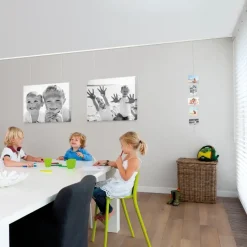 Bevestiging Wand- & Plafondbekleding > Artiteq Click Rail schilderij ophangsysteem compleet 2 meter wit crème RAL 9010