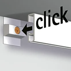 Bevestiging Wand- & Plafondbekleding > Artiteq Click Rail schilderij ophangsysteem compleet 2 meter wit crème RAL 9010