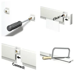 Bevestiging Wand- & Plafondbekleding > Artiteq Info Rail ophangsysteem 1 meter wit