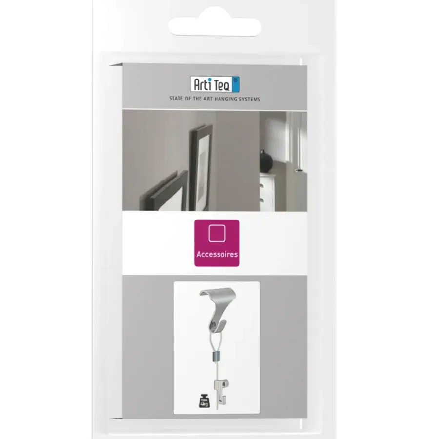 Bevestiging Wand- & Plafondbekleding > Artiteq ophangkoord met haak voor schilderij ophangsysteem Gallery 4 kg (1 stuk)