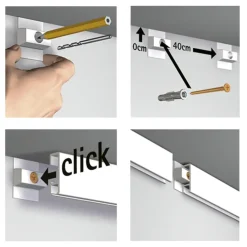 Bevestiging Wand- & Plafondbekleding > Artiteq schilderij ophangsysteem service set voor Click Rail aluminium
