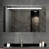 Atlantic badkamerspiegel Delon met verlichting rechthoek 60 x 100 cm chroom