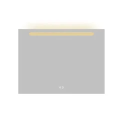 Atlantic badkamerspiegel Delon met verlichting rechthoek 60 x 80 cm chroom