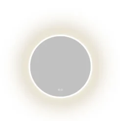 Atlantic badkamerspiegel Jeron met verlichting rond ø 60 cm chroom