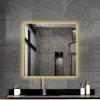 Atlantic badkamerspiegel Macy met verlichting vierkant 60 x 60 cm chroom