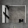 Atlantic badkamerspiegel Taylan met verlichting rechthoek 60 x 80 cm chroom