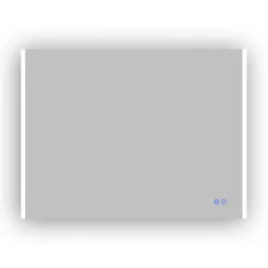 Atlantic badkamerspiegel Taylan met verlichting rechthoek 60 x 80 cm chroom