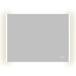 Atlantic badkamerspiegel Taylan met verlichting rechthoek 60 x 80 cm chroom