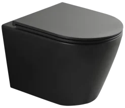 Atlantic hangend toilet Joey mat zwart
