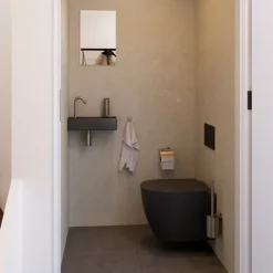 Atlantic hangend toilet Joey mat zwart