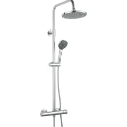Atlantic regendoucheset Asher met handdouche 3 standen en thermostaatkraan chroom - hartafstand kraan 15 cm