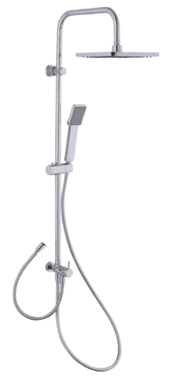 Atlantic regendoucheset Carter vierkant 20cm x 20cm met handdouche 1 stand chroom