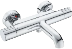 Atlantic thermostatische badkraan Colin chroom 15 cm