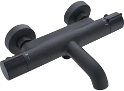 Atlantic thermostatische badkraan Colin zwart 15 cm