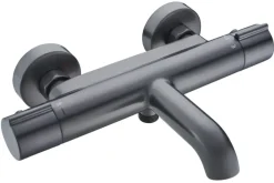 Atlantic thermostatische badkraan Colin gun metal 15 cm
