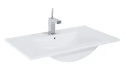 Atlantic wastafel Kyra wit keramiek 80 cm