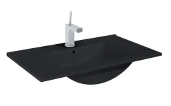 Atlantic wastafel Kyra zwart keramiek 80 cm