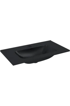 Atlantic wastafel Skappa zwart keramiek 80 cm