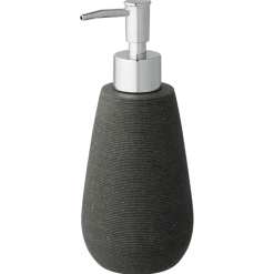 Atlantic zeepdispenser natuursteenlook met ribbels Antraciet