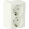 Opbouw Schakelmateriaal|Stopcontacten & Overige Contactdozen > Attema dubbel stopcontact leidinggootsysteem K25 wit