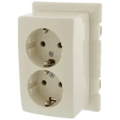 Opbouw Schakelmateriaal|Stopcontacten & Overige Contactdozen > Attema Stopcontact RA Dubbel met Montageplaat