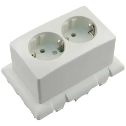 Opbouw Schakelmateriaal|Stopcontacten & Overige Contactdozen > Attema Stopcontact RA Dubbel met Montageplaat