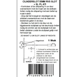 Deursloten|Cilinders > ATZ Insteekslot cilinderslot met RVS voorplaat Doorn 50mm PC 55mm