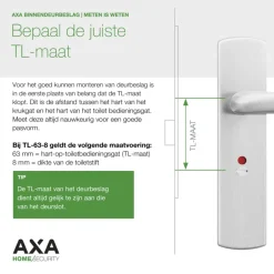 Deursloten|Cilinders > AXA binnendeurbeslag edge blokkruk toilet 63-8 met slot