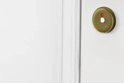 Deurbeslag Binnendeur|Deurbeslag Binnen > AXA binnendeur rozet klik rond blind met wc-/badkamersluiting brons