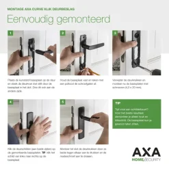 Deurbeslag Binnendeur|Deurbeslag Binnen > AXA binnendeur rozet klik rond voor rozet zwart