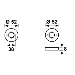 Deurbeslag Binnendeur|Deurbeslag Binnen > AXA binnendeur rozet klik rond voor rozet goud