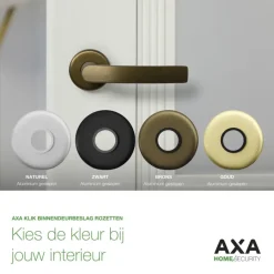 Deurbeslag Binnendeur|Deurklinken > AXA deurkrukset Curve Blok aluminium rozet met sleutelplaat