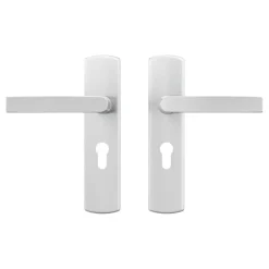 Deurbeslag Binnendeur|Deurklinken > AXA deurkrukset Curve Blok aluminium blindschild sleutelgat PC55