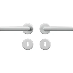 Deurbeslag Binnendeur|Deurklinken > AXA deurkrukset Curve Milan aluminium rozet met sleutelplaat