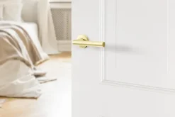 Deurbeslag Binnendeur|Deurklinken > AXA deurkrukset Curve Milan goud rozet